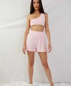 Peppermayo Exclusive New & Most Loved Solstice Terry Crop Top - Pink