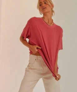 Afends New & Most Loved Slay Hemp Oversized Tee - Watermelon