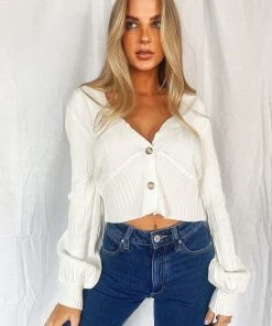 Peppermayo New Outerwear Between Us Knit Jumper - White