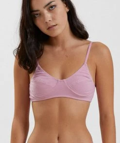 Afends New & Most Loved Lolly Hemp Bralette - Smokey Pink