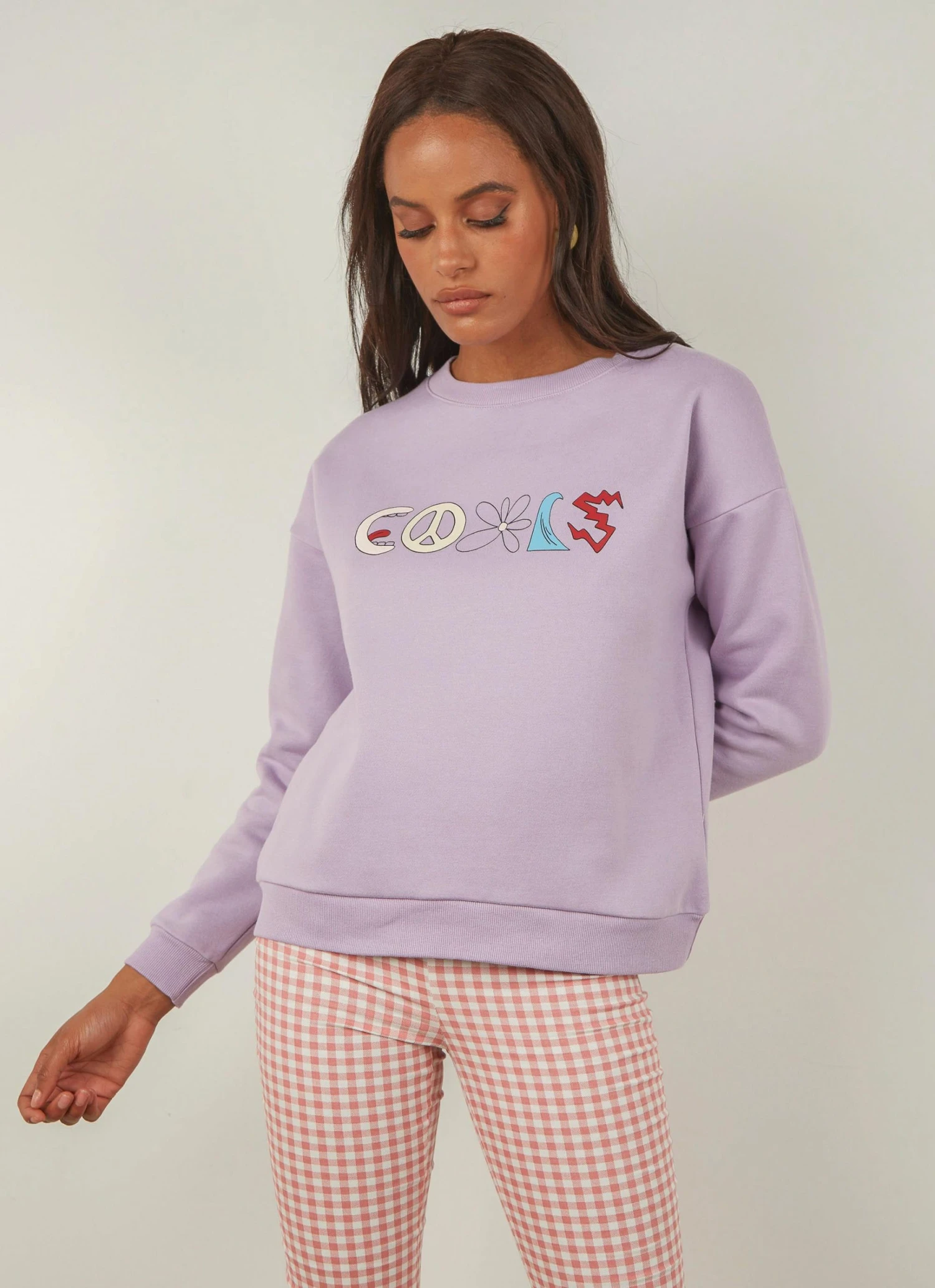 Cools Club New & Most Loved Trippy Club Sweatshirt - Lavender 1 Cools Club New & Most Loved Trippy Club Sweatshirt - Lavender