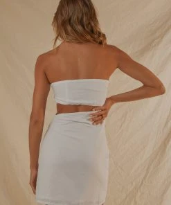 Peppermayo Exclusive New Destination Linen Mini Dress - White New & Most Loved