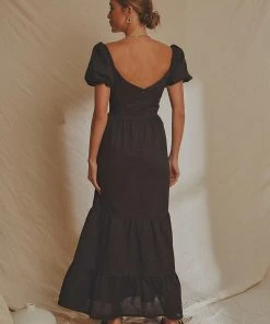 National Breast Cancer Foundation X Peppermayo Europe Local Linen Maxi Dress - Black New & Most Loved