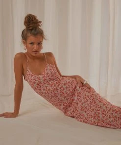 Cools Club Slip Midi Dress - Micro Floral New & Most Loved