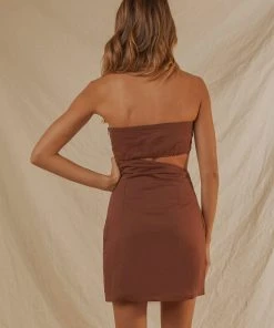 Peppermayo Exclusive New & Most Loved New Destination Linen Mini Dress - Choc Brown 7 Peppermayo Exclusive New & Most Loved New Destination Linen Mini Dress - Choc Brown