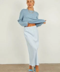 Nude Lucy Reese Cupro Midi Skirt - Sky New & Most Loved