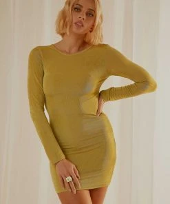 Peppermayo Exclusive French Mood Mini Dress - Green New & Most Loved