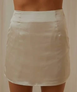 Peppermayo Exclusive Hearts Beating Mini Skirt - Ivory