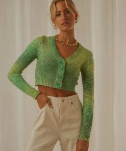 Peppermayo New & Most Loved Belmont Cropped Cardigan - Green