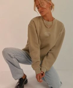 Nude Lucy New & Most Loved Nude Classics Slogan Sweat - Washed Sage