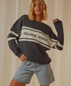 Abrand A Oversized Sweater - 70s Navy New & Most Loved