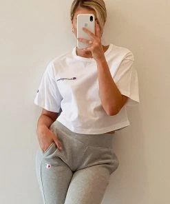 Champion Heritage Crop Tee - White New & Most Loved