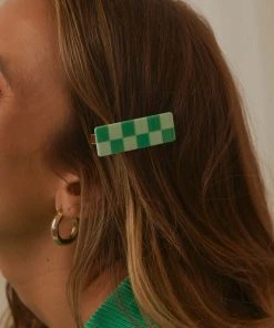 Peppermayo New & Most Loved Kaia Hairclip - Green/Cream