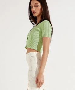 Peppermayo Just Like That Knit Crop - Green New & Most Loved
