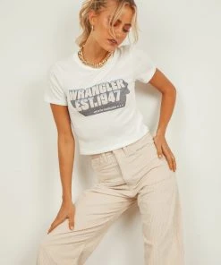 Wrangler Dreambound Rib Tee - Vintage White
