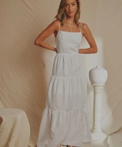 National Breast Cancer Foundation X Peppermayo New & Most Loved Havana Linen Maxi Dress - White 8 National Breast Cancer Foundation X Peppermayo New & Most Loved Havana Linen Maxi Dress - White