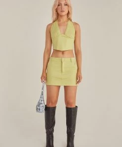 Riley Hubatka X Peppermayo Destination Bustier Drill Top - Sage