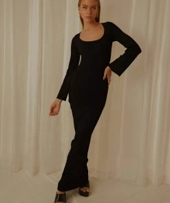 Peppermayo Exclusive New & Most Loved Tori Knit Maxi Dress - Black