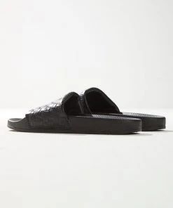 Superga New & Most Loved 1908 Slides Woven Leather - 005 Black