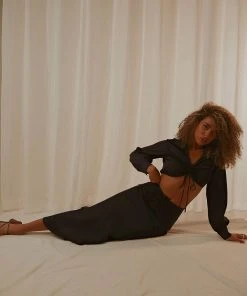 Peppermayo Natalia Midi Skirt - Black