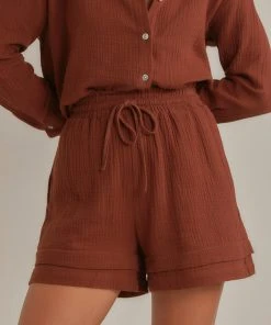 Peppermayo Edge Of Romance Shorts - Choc Brown New & Most Loved