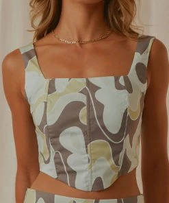 Peppermayo Exclusive Be Cool Baby Bustier Top - Dusty Blue New & Most Loved