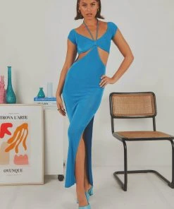 Peppermayo Sabotage Midi Dress - Blue