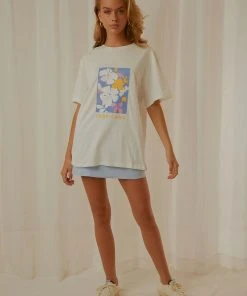 Charlie Holiday Tropicana Boyfriend Tee - White