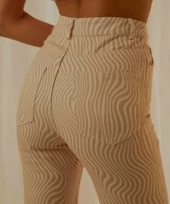 Peppermayo Exclusive Electric Avenue Pants - Neutral Wave