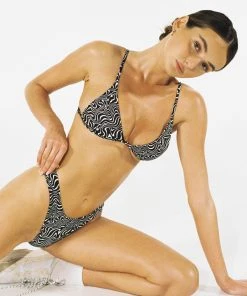 LaHana Swim Piper Top - Pyschadelic Zebra