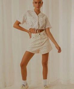 Cools Club Jean Short - Pink Checker New & Most Loved