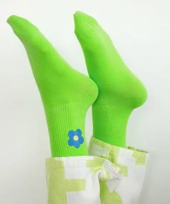 Peppermayo Thinkin About You Socks - Lime Green New & Most Loved