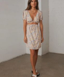 Peppermayo Endless Spring Mini Dress - Pastel Floral