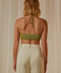 Peppermayo Dancing On Tables Crop Top - Green