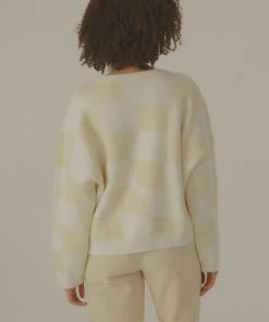 Vacancy Supply New & Most Loved Grand Prix Knit Jumper - Off White Check
