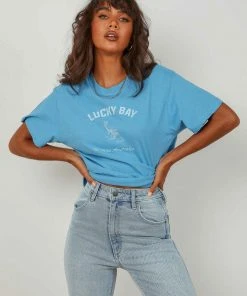 Rolla's New & Most Loved Lucky Bay Tomboy Tee - Blue