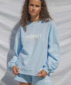 Vacancy Supply New & Most Loved Poolside Crewneck - Powder Blue