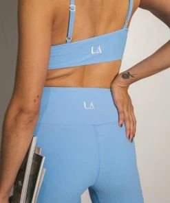 LaHana Swim Pippa Crop - Ribbed Blue