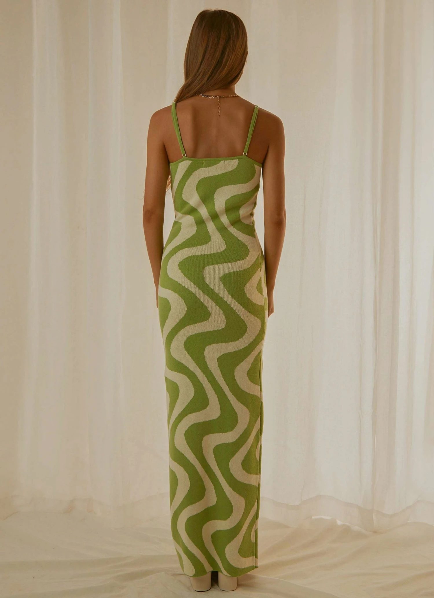 Peppermayo Exclusive Cali Sweetheart Knit Maxi Dress - Lime Wave New & Most Loved 5 Peppermayo Exclusive Cali Sweetheart Knit Maxi Dress - Lime Wave New & Most Loved