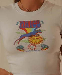 Wrangler Aries Baby Tee - White