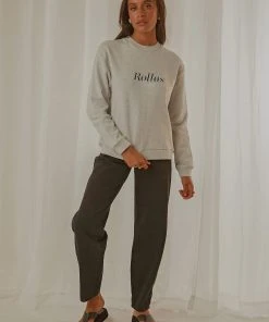 Rolla's New & Most Loved Slouch Sport Sweater - Grey Marle