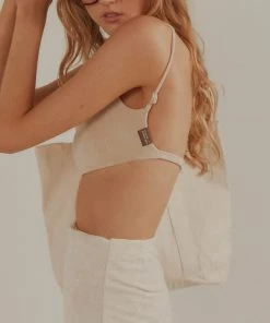 Vacancy Supply Sunbather Terry Crop - Beige