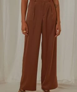 Peppermayo Exclusive New & Most Loved Milano Satin Pant - Choc Brown