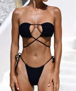 VDM The Label Reversible Bobby Top - Black Rib And Black