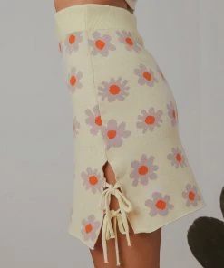 Peppermayo Sunkissed Knit Mini Skirt - Yellow