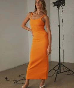 Peppermayo Exclusive Carly Maxi Dress - Orange New & Most Loved