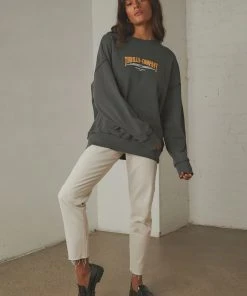 Thrills Underline Slouch Crew - Merch Black