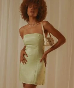 Peppermayo Exclusive Ivy Vine Mini Dress - Sage Shimmer