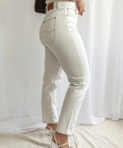 Lee High Mom Jeans - Ecru New Bottoms