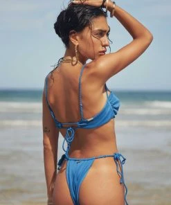 LaHana Swim Scarlett Top - Ribbed Blue Sapphire New & Most Loved
